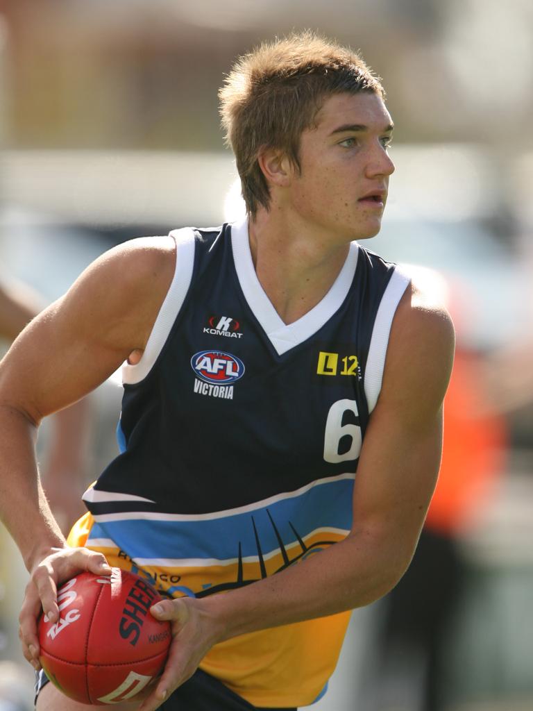 Martin in action during Round one TAC Cup match between Bendigo Pioneers and Geelong Falcons on April 4, 2009 in Melbourne. Picture: Robert Prezioso/Getty Images