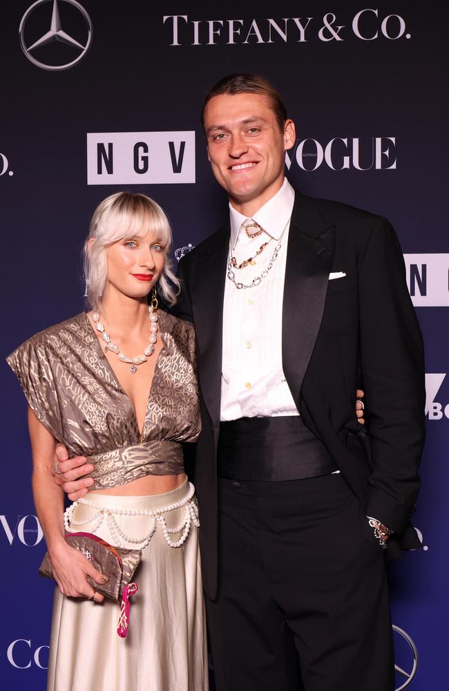 With Dee Salmin at the NGV Gala in December. Picture: Getty Images for NGV)