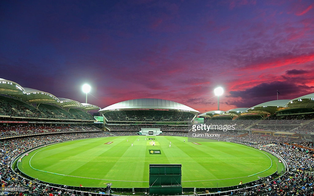 the-sun-sets-over-the-adelaide-oval-during-day-one-of-the-third-test-picture-id498925712