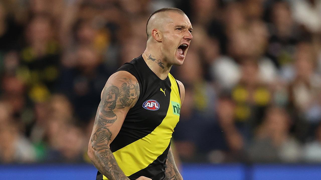 Dustin Martin may soon resume training with his teammates. Picture: Getty Images