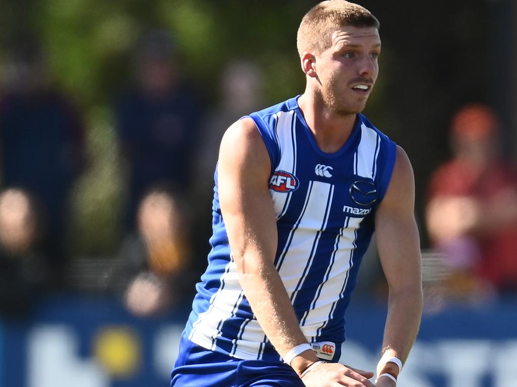 [PLAYERCARD]Aidan Corr[/PLAYERCARD] joined the Roos as a free agent in the off-season. Picture: Getty Images