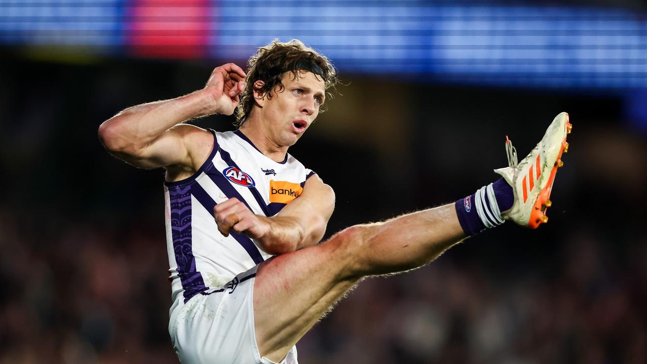 Nat Fyfe started 2023 as a forward but was forced back into the midfield. But where does he fit into the midfield puzzle now? Picture: Getty Images