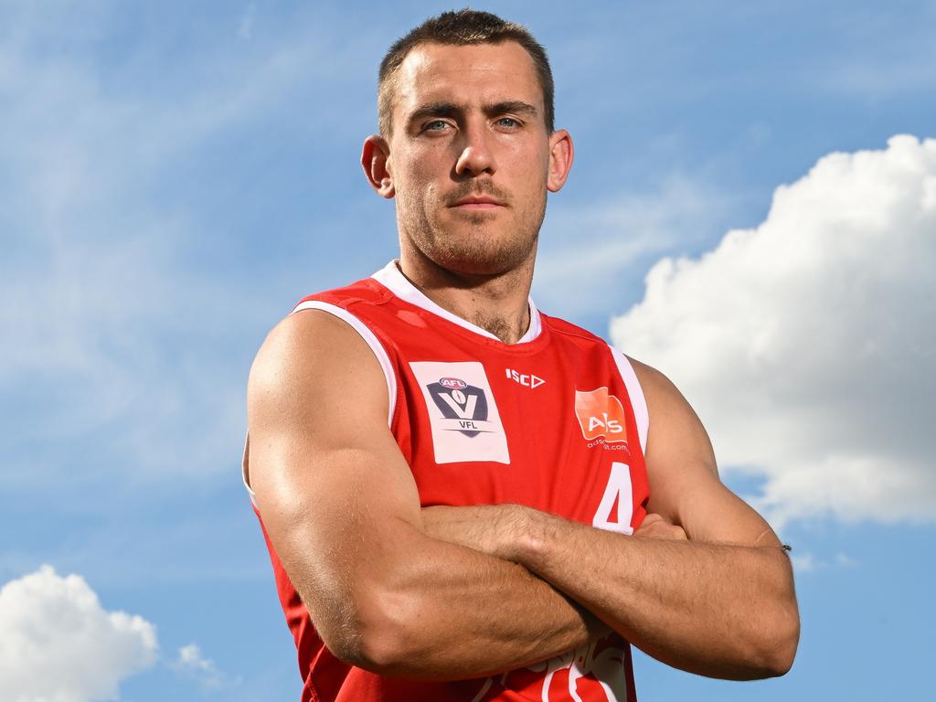 Bullants captain Liam Mackie. Picture: Morgan Hancock/AFL Photos via Getty Images