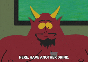 satan drinking GIF by South Park 