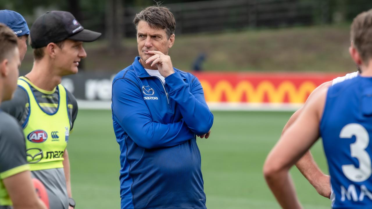 Paul Roos, the man hired to deliver honest feedback to the big wigs at North Melbourne, takes a look at training.