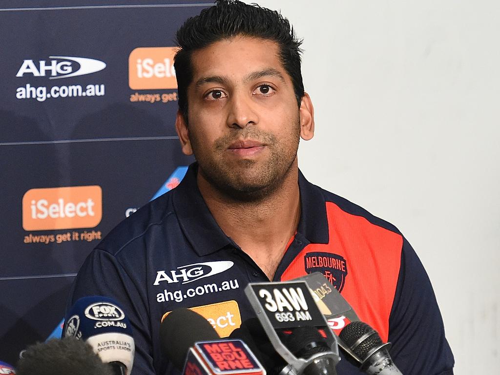 Former Melbourne club doctor Zeeshan Arain has issued a legal letter to the Demons. Picture: Tony Gough
