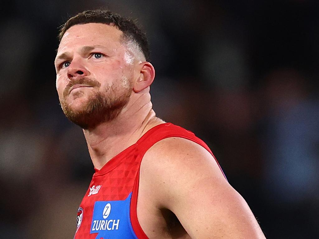 [PLAYERCARD]Steven May[/PLAYERCARD] was spoken to by officers on Thursday. Picture: Morgan Hancock/AFL Photos/via Getty Images