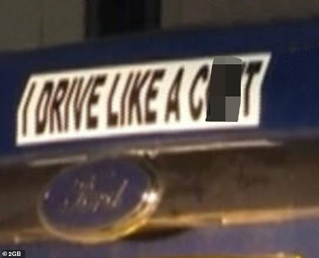 A 17-year-old driver who allegedly fatally struck a pedestrian had a bumper sticker that read 'I drive like a c**t' on the back of his car