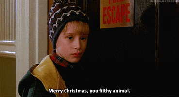 Merry Christmas You Filthy Animal GIF