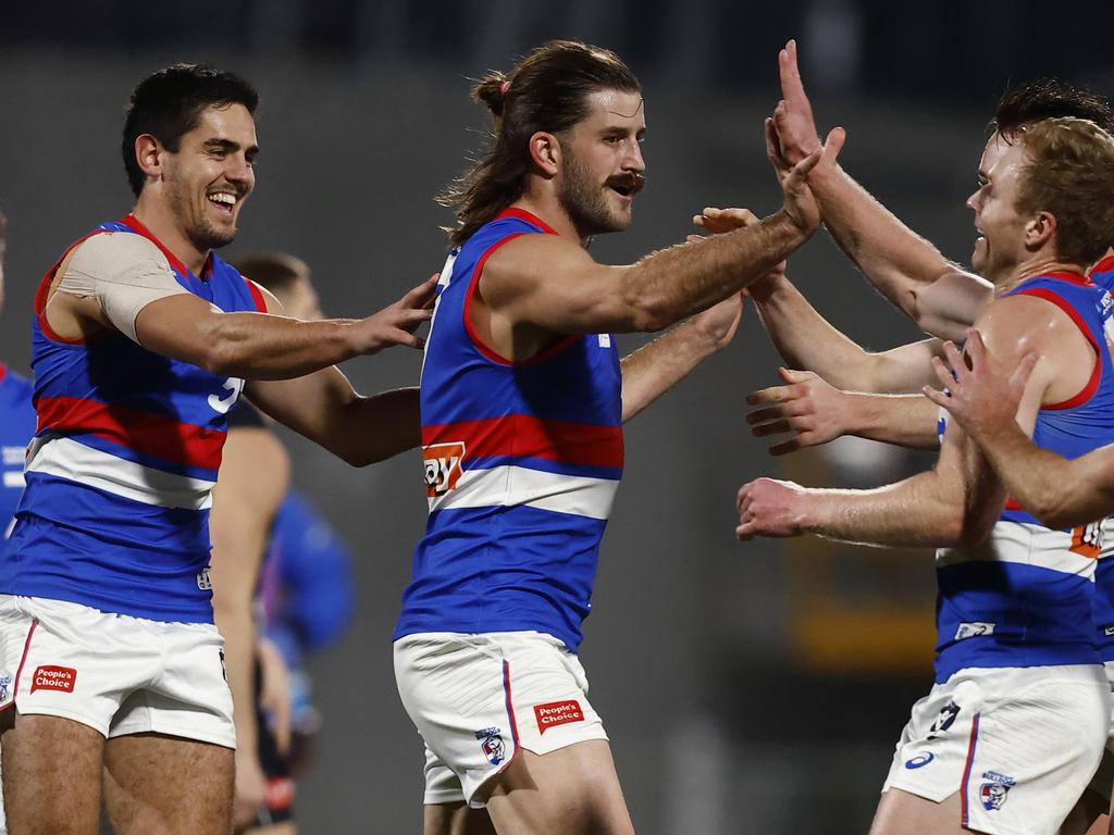 [PLAYERCARD]Josh Bruce[/PLAYERCARD] played some VFL for the Bulldogs last season. Picture: Darrian Traynor/Getty Images