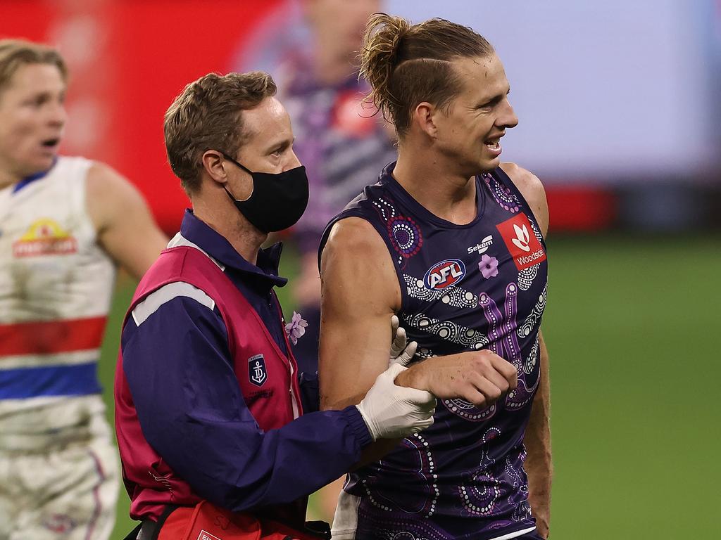 Fyfe looks well on his way back to full fitness after a gruelling run of injuries. Picture: Paul Kane/Getty Images