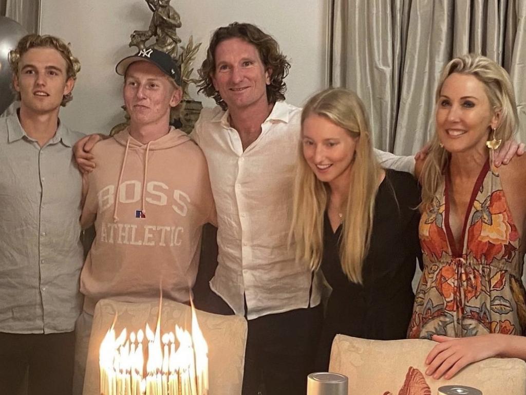 James Hird celebrated surrounded by family and friends.