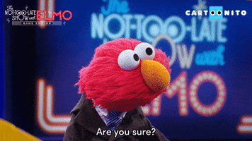 Are You Sure Sesame Street GIF by Cartoon Network