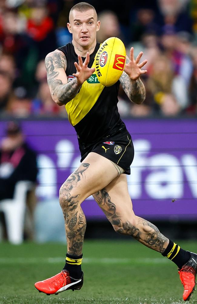Dustin Martin has one year remaining on his contract at the Tigers. Picture: Getty Images
