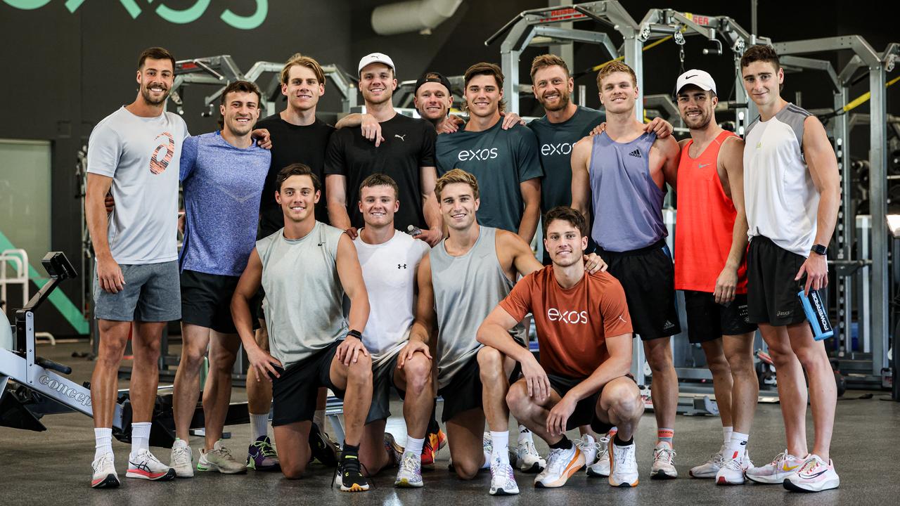 The Essendon group at the Exos facility in Scottsdale, Arizona. Picture: Brynn O’Connor