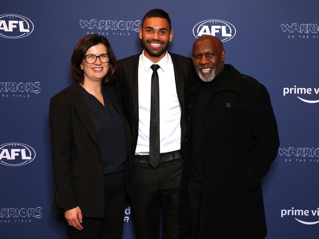 Tarryn Thomas, pictured with North president Sonja Hood and then CEO Ben Amarfio.