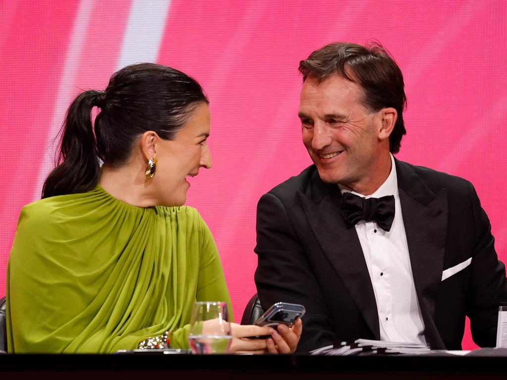 Kane and Andrew Dillon during the 2025 W Awards. Picture: Michael Willson/AFL Photos