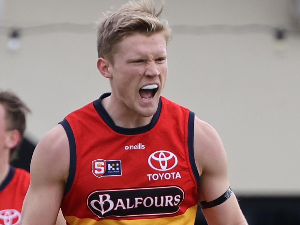 [PLAYERCARD]Fischer McAsey[/PLAYERCARD] was a bust at pick 6 for the Crows. Picture: SANFL Image/David Mariuz