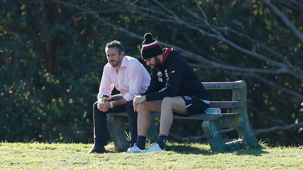 Paddy McCartin with St Kilda footy boss Simon Lethlean in May. Picture: Michael Willson - AFL,Update,News,St Kilda Saints,Paddy McCartin,Game