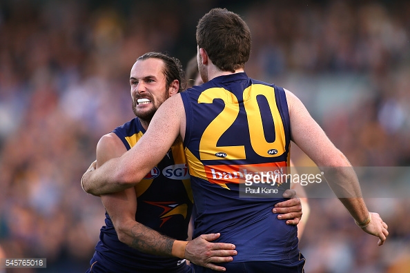 chris-masten-of-the-eagles-celebrates-a-goal-with-jeremy-mcgovern-picture-id545765018