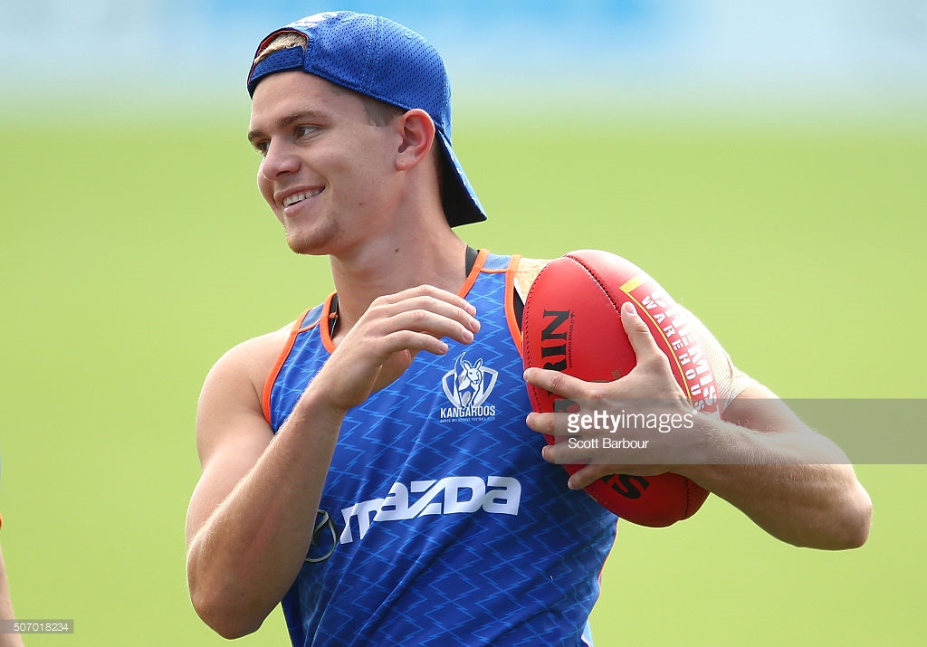 jed-anderson-of-the-kangaroos-looks-on-during-a-north-melbourne-afl-picture-id507018234