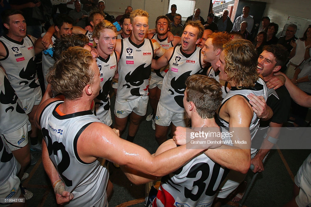 north-ballarat-celebrate-in-the-dressing-rooms-following-victory-in-picture-id519943132