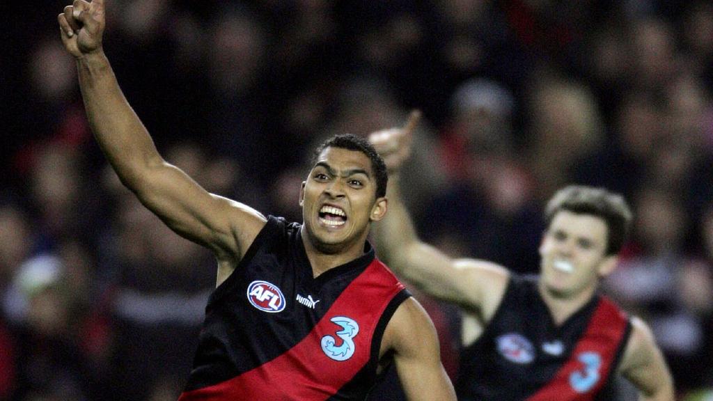 Damian Cupido back in his playing days for Essendon. He has had an established country footy career after his retirement from professional football.