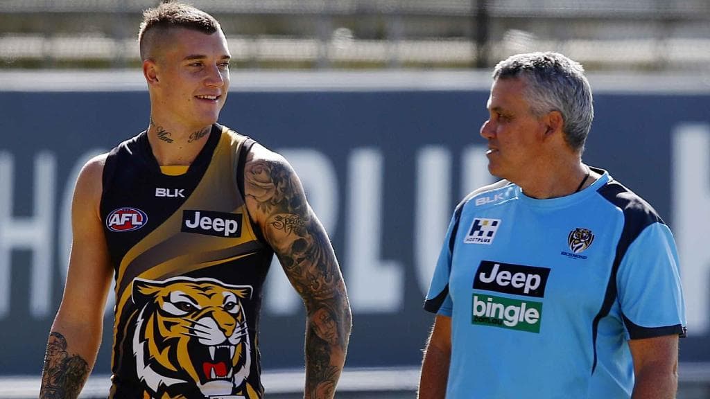 Martin and Williams built a strong bond at Richmond. Picture: Wayne Ludbey