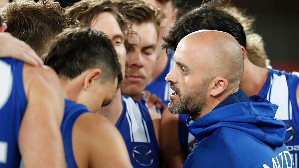 North Melbourne coach Rhyce Shaw will lead a young team next season.