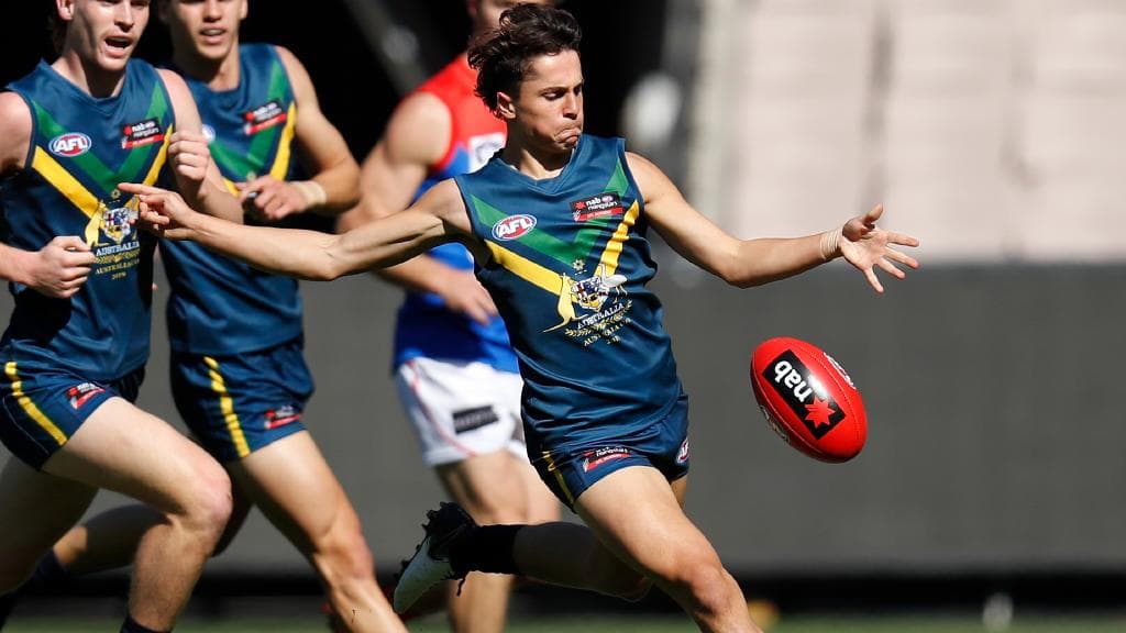 Trent Bianco in action for the AFL Academy.