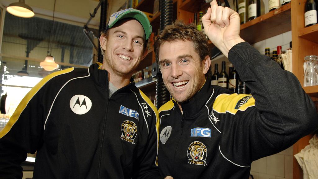 Patrick and Joel Bowden during their playing days with the Tigers.