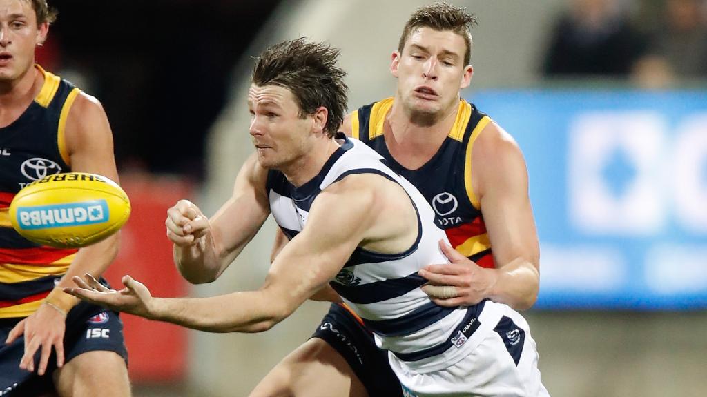 Jenkins says he regularly speaks with former Crows teammate Patrick Dangerfield. The two will play together at the Cattery. Picture: AFL Media/Getty Images