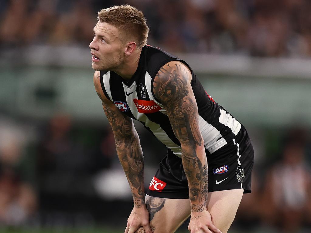 Collingwood could pay the price over its hard-line [PLAYERCARD]Jordan De Goey[/PLAYERCARD] stance. Picture: Michael Klein