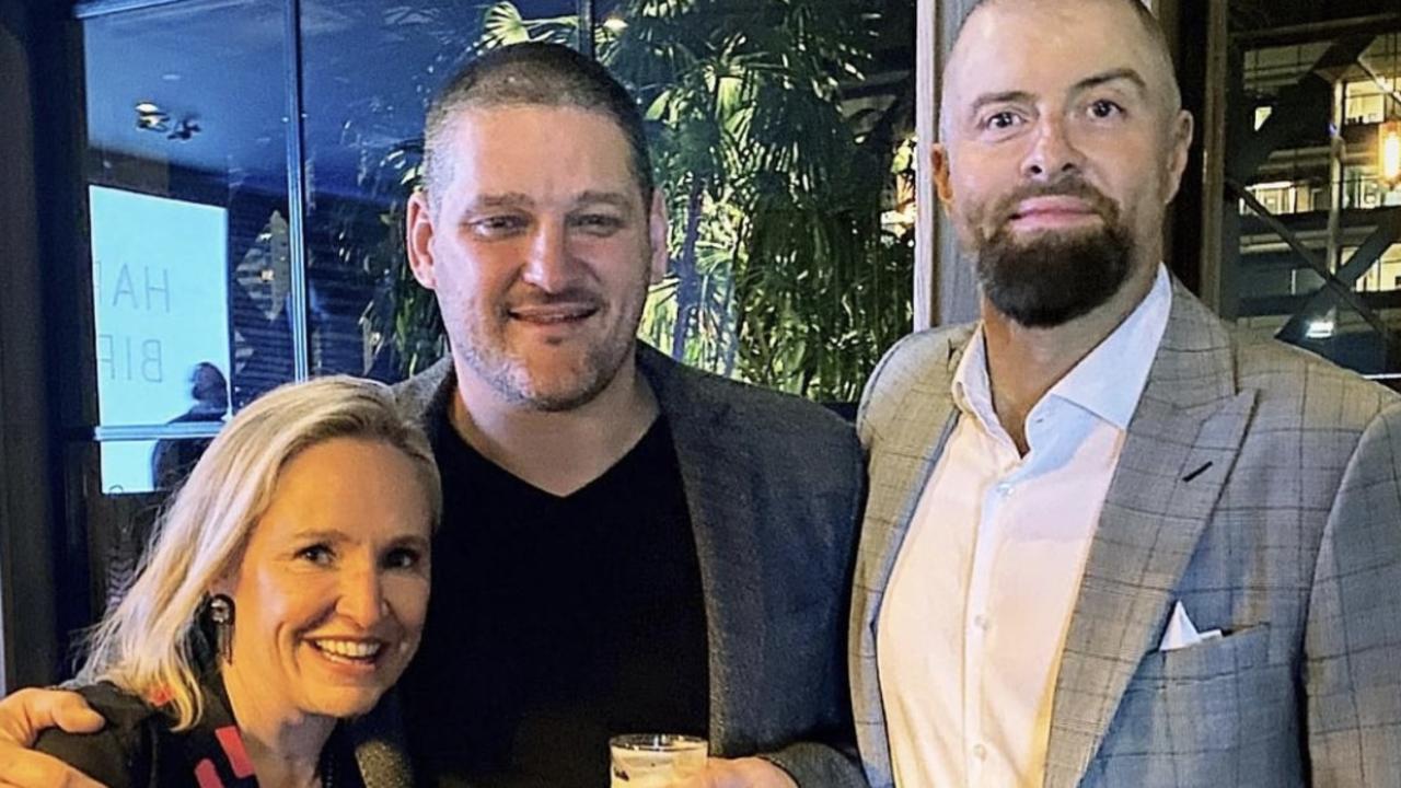 Fifi Box, Brendan Fevola and Byron Cooke. Picture: Instagram