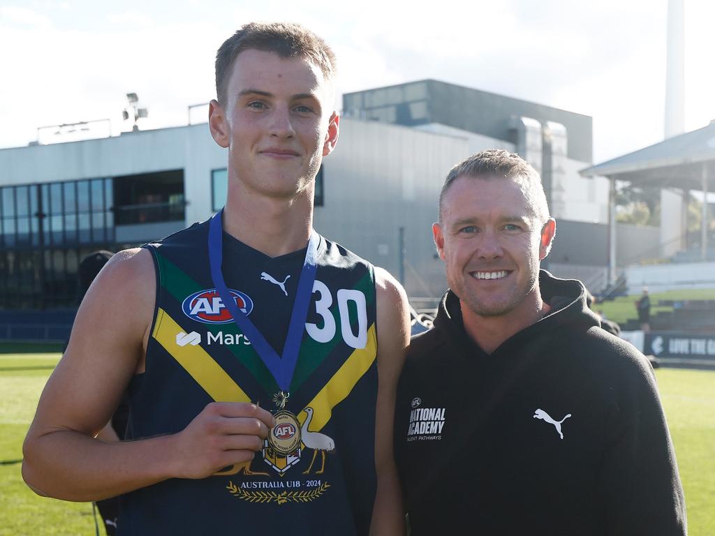 Luke Trainor was best afield for the AFL Academy side last weekend. Picture: Getty Images
