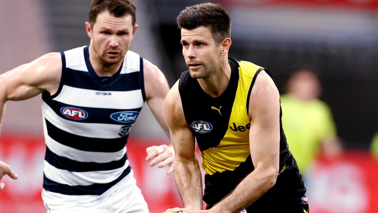 [PLAYERCARD]Trent Cotchin[/PLAYERCARD] is out of contract at the end of next season. Picture: Michael Klein