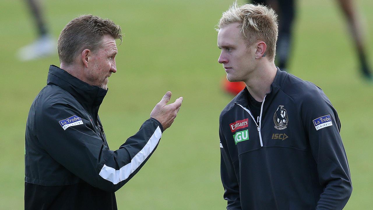 Jaidyn Stephenson says he hasn’t spoken to Nathan Buckley since being traded. Picture: Michael Klein.