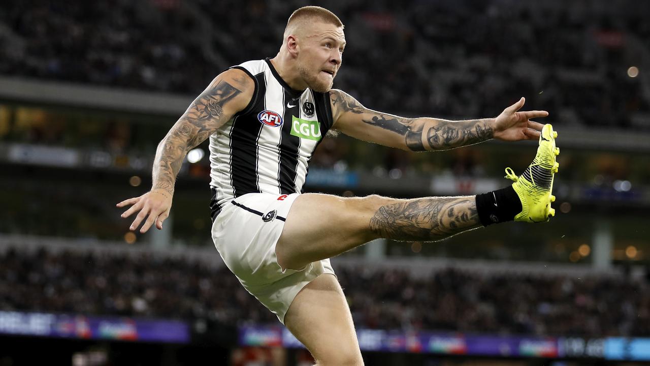 [PLAYERCARD]Jordan De Goey[/PLAYERCARD] needs more space to work with up forward. Picture: Dylan Burns/AFL Photos via Getty Images