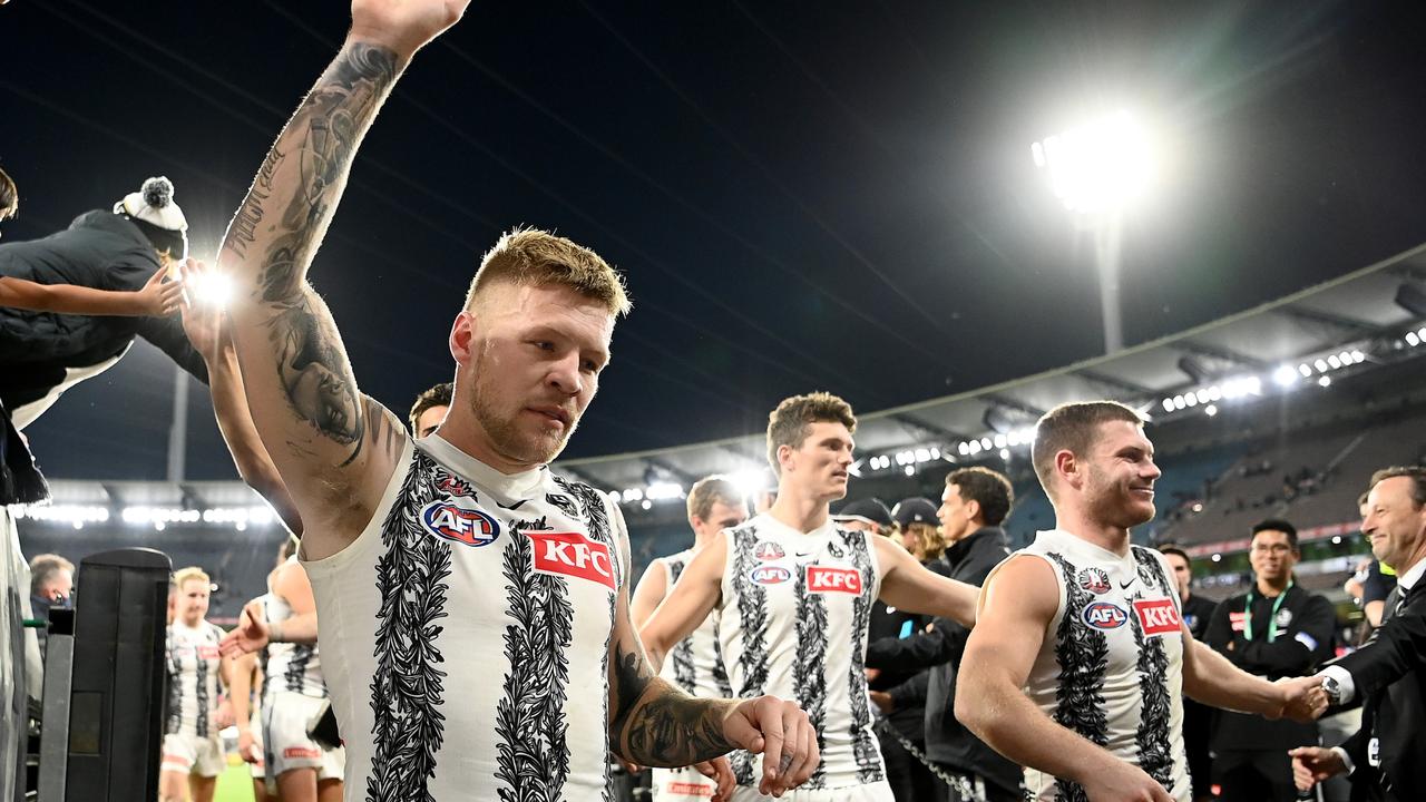 The Saints are weighing up a big-money bid for [PLAYERCARD]Jordan De Goey[/PLAYERCARD]. Picture: Quinn Rooney/Getty Images