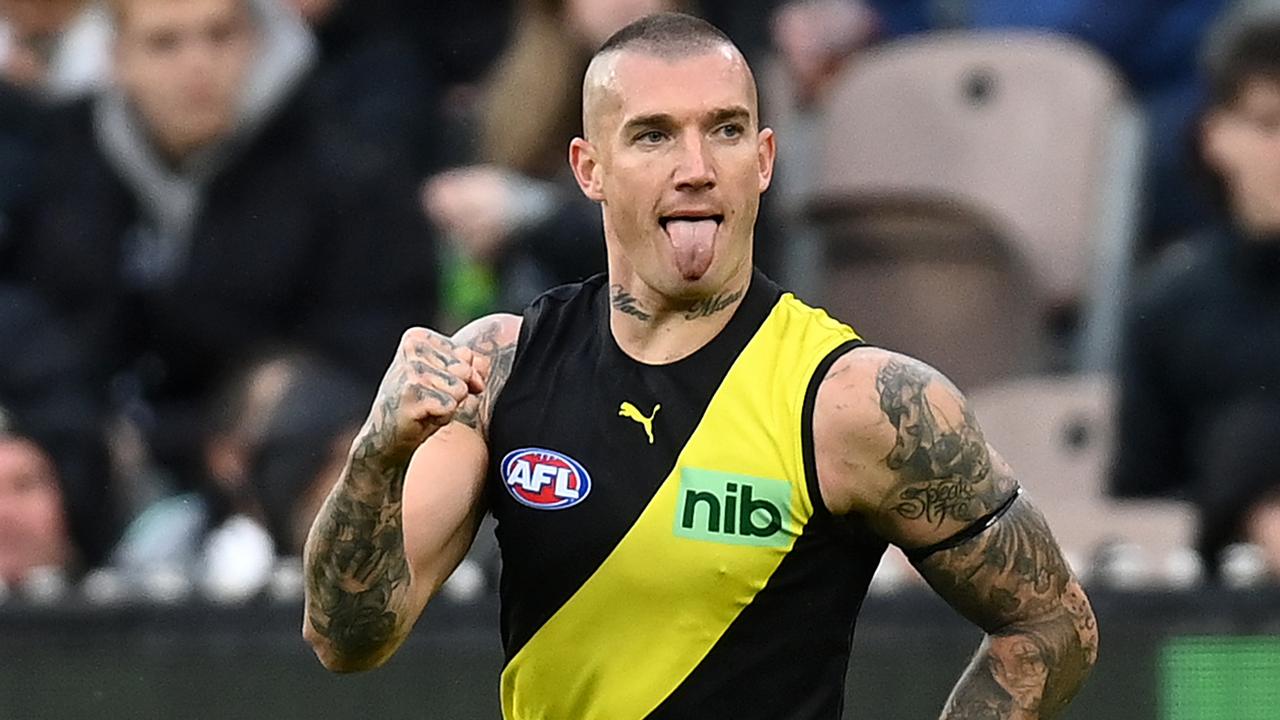 All eyes are on Dustin Martin’s next move. Picture: Getty Images
