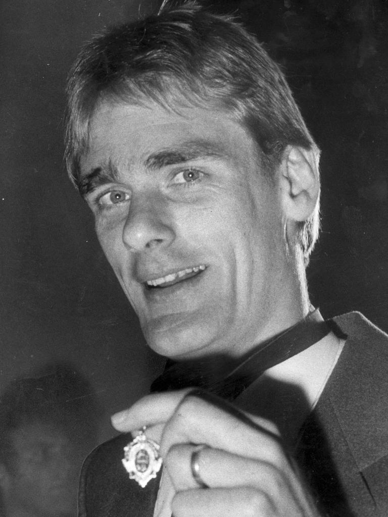 Peter Moore with his 1984 Brownlow Medal.