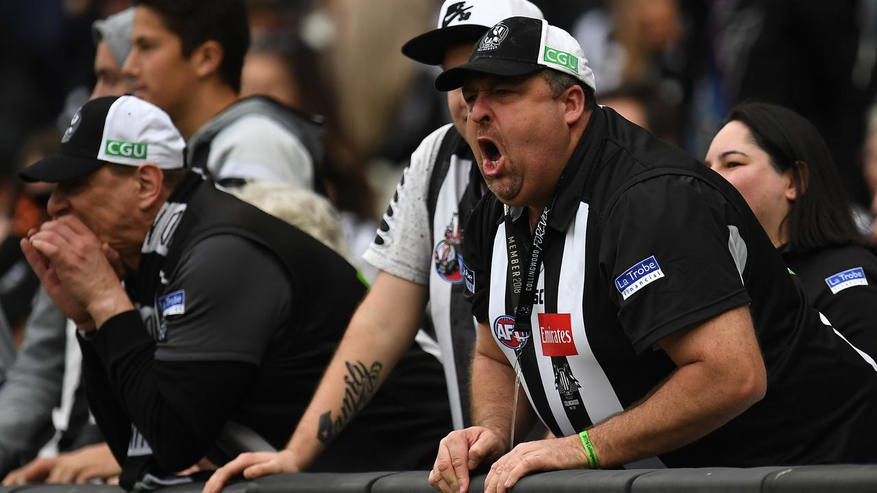 Collingwood fans were among those affected by the ticketing issues. Picture: AAP Image/Julian Smith