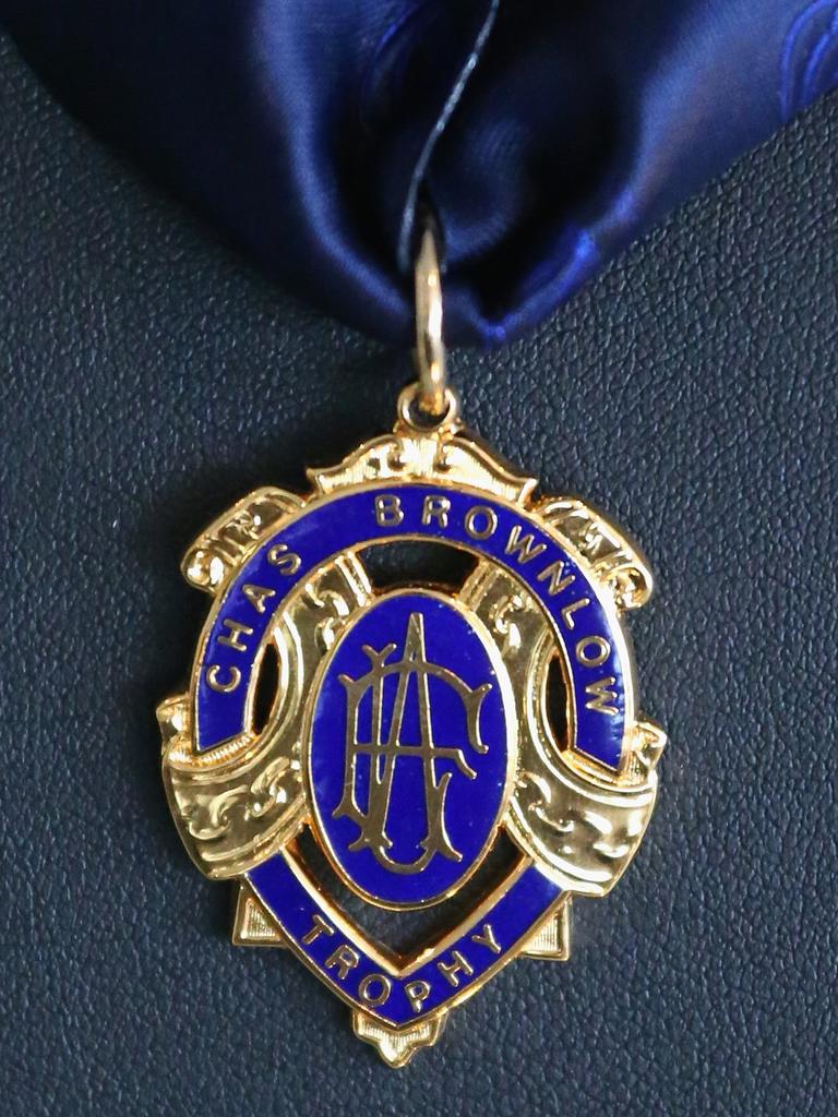 The Charles Brownlow Trophy, better known as the Brownlow Medal. Picture: Scott Barbour/Getty Images