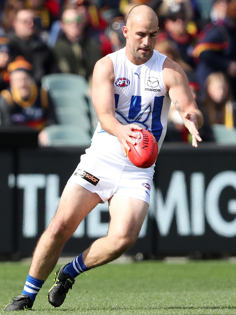 Cunnington during his fairytale AFL return against the Crows this year. Picture: Getty Images