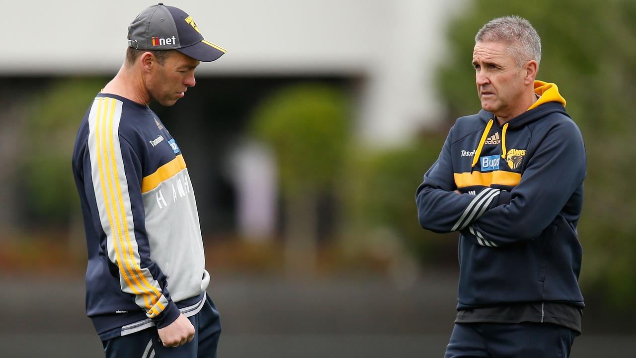 Alastair Clarkson and Chris Fagan. Picture: AFL Media