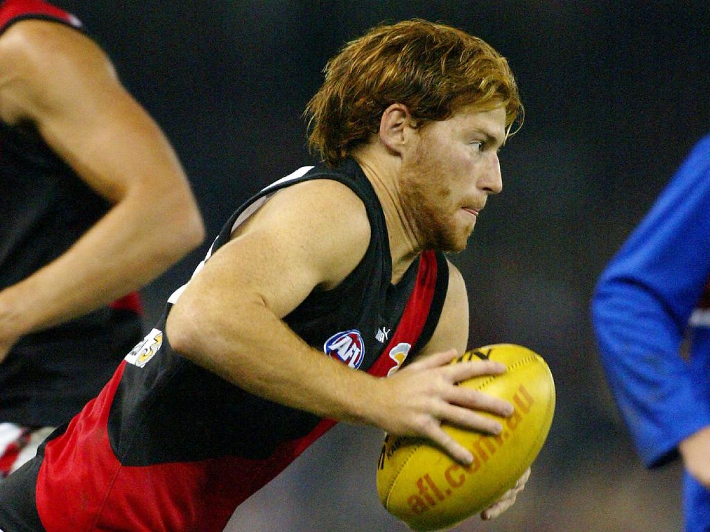 [PLAYERCARD]Shane Harvey[/PLAYERCARD] started his brief AFL career with Essendon. Picture: George Salpigtidis.