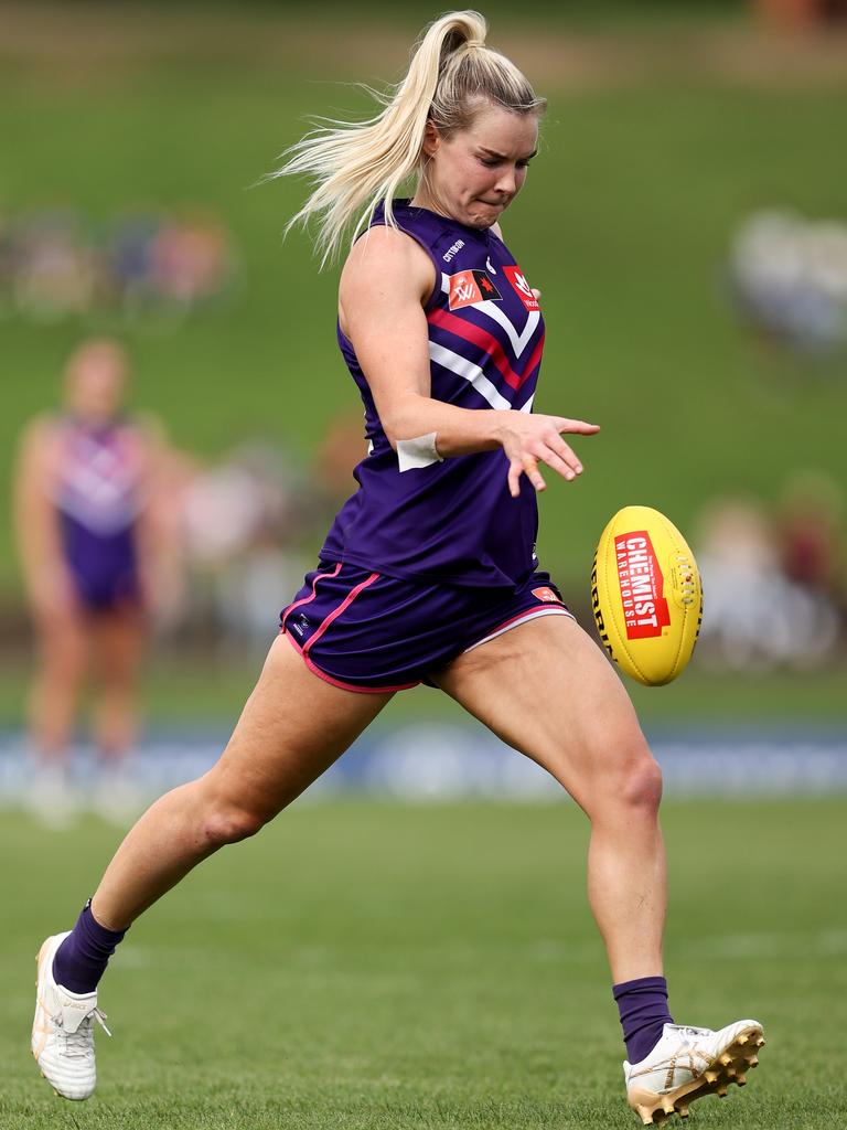 Mulder has been compared to one of the Dockers’ best Hayley Miller. Picture: Brendon Thorne/Getty Images