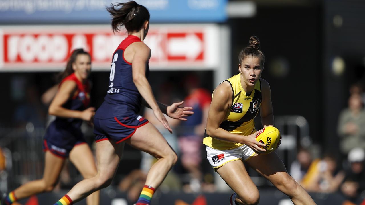 Ellie McKenzie starred in her first AFLW season. (Photo by Dylan Burns/AFL Photos via Getty Images)