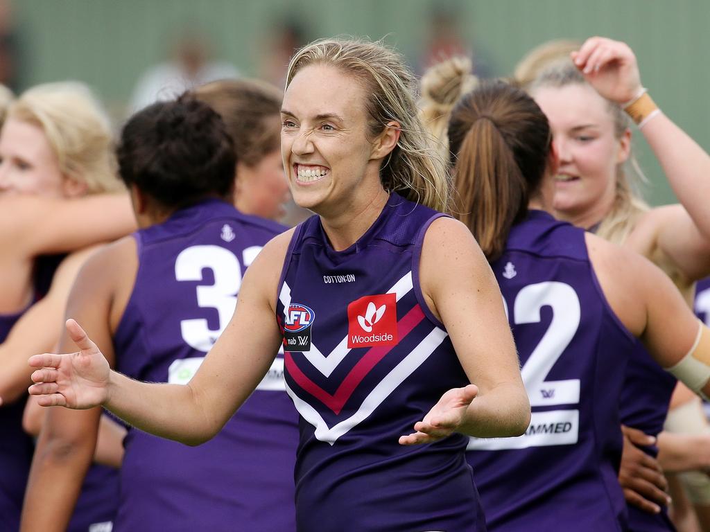 Lisa Webb is one of two candidates left for the vacant Dockers AFLW job. Picture: Will Russell/Getty Images