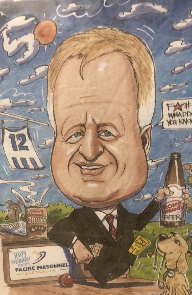 A Rohan Robertson newspaper caricature.